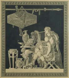 Achille jouant de la lyre